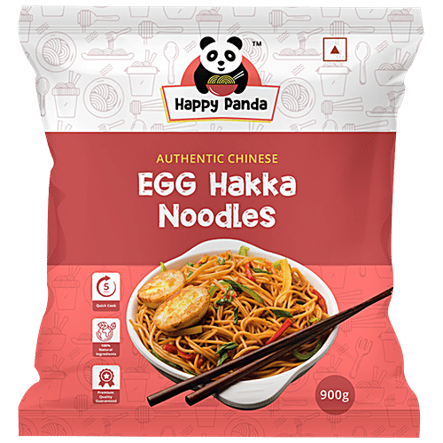 HAPPY PANDA Egg Whole Wheat Hakka Noodles - Authentic Chinese, 900 g  