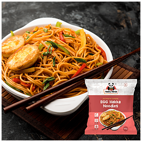 HAPPY PANDA Egg Whole Wheat Hakka Noodles - Authentic Chinese, 900 g  