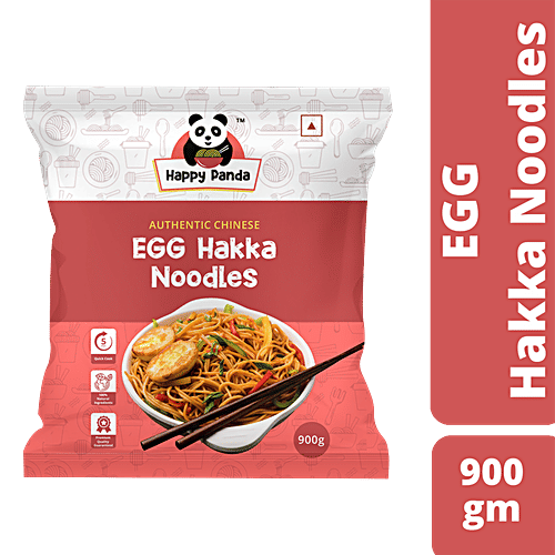 HAPPY PANDA Egg Whole Wheat Hakka Noodles - Authentic Chinese, 900 g  