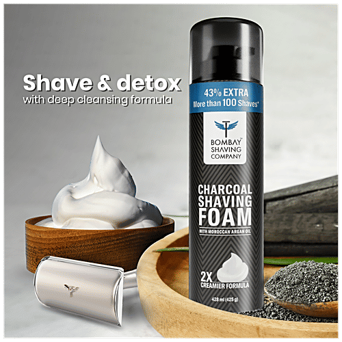 Buy Bombay Shaving Company Charcoal Shaving Foam (43 extra) Online at