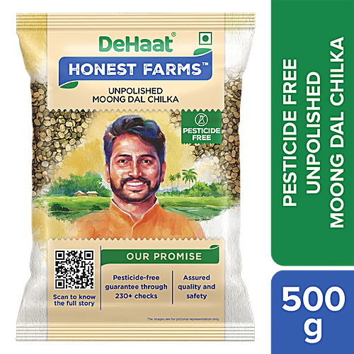 Buy Dehaat Honest Farms Unpolished Moong Dal Chilka Pesticide Free Online at Best Price of Rs