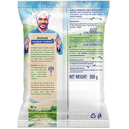 Dehaat Honest Farms Unpolished Toor Dal/Arhar Dal - Pesticide Free, 500 g  