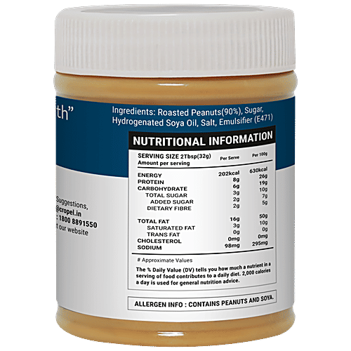 Buy Beanut Regular Peanut Butter Crunchy, Rich In Protein & Fibre, No