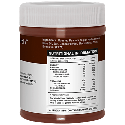 Beanut Chocolate Peanut Butter - Creamy, Rich In Protein & Fibre, No Trans Fat, 340 g  
