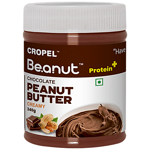 Beanut Chocolate Peanut Butter - Creamy, Rich In Protein & Fibre, No Trans Fat, 340 g  