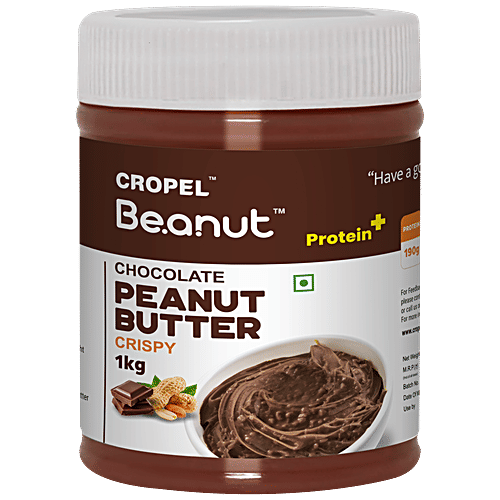 Beanut Chocolate Peanut Butter - Crispy, Rich In Protein & Fibre, No Trans Fat, 1 kg  