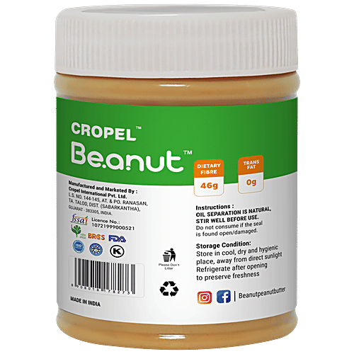 Buy Beanut 100 Natural Peanut Butter Crunchy, Rich In Protein
