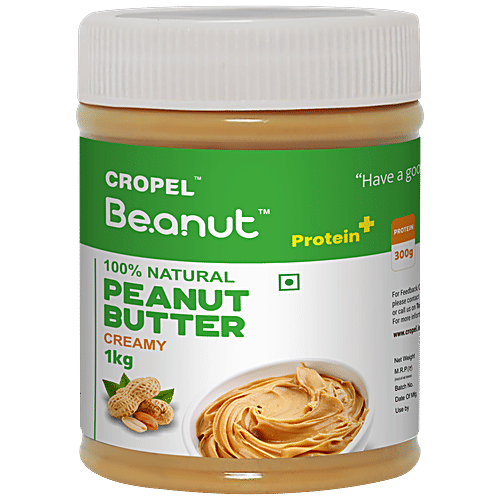 Buy Beanut 100 Natural Peanut Butter Creamy, Rich In Protein & Fibre