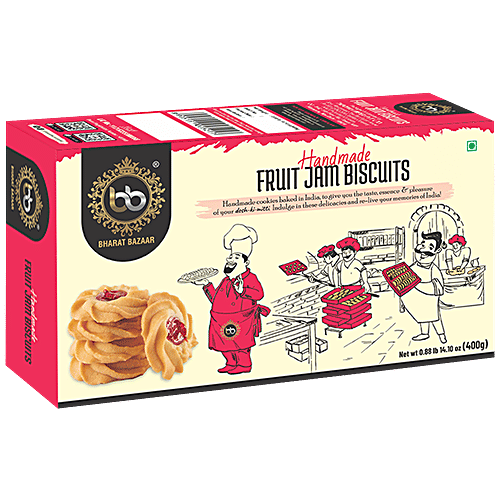 Buy Bharat Bazaar Fruit Jam Biscuits Handmade, Instant Energy, Rich