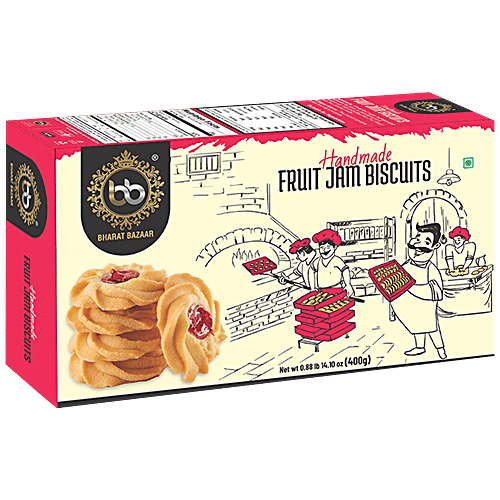 Buy Bharat Bazaar Fruit Jam Biscuits Handmade, Instant Energy, Rich