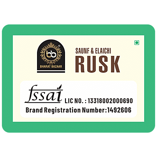 Bharat Bazaar  Saunf & Elaichi Rusk, 600 g  