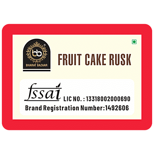 Bharat Bazaar  Fruit Cake Rusk Bites, 200 g  