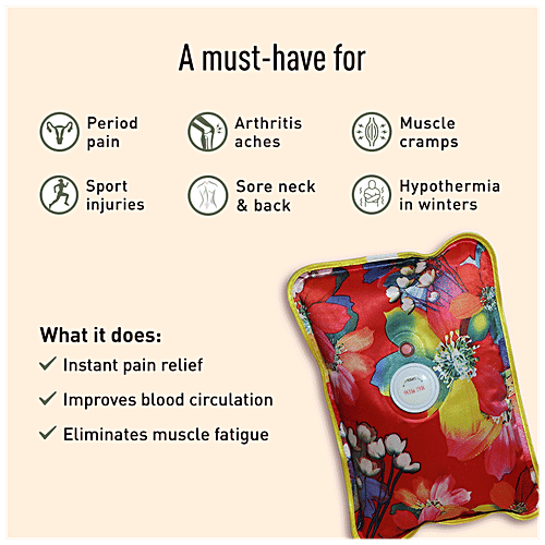 SIRONA Electric Hot Water Bag for Instant Pain Relief | Heating Pad for Menstrual Cramps, Arthritis Aches, and Back Pain | 2 Hours Heat Retention | Quick Charging | Automatic Heat Control, 1 pc  