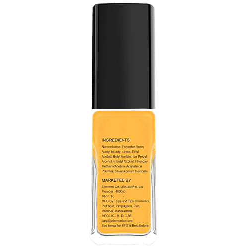 Ellement Co 9-Free Breathable Nail Lacquer - Vegan, Long-Lasting, High Shine, 10 ml Sundaze 