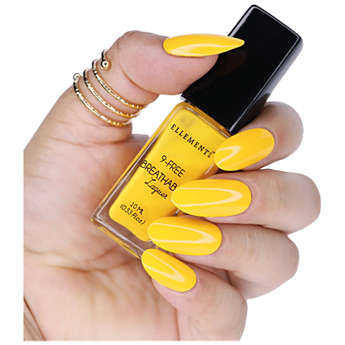 Ellement Co 9-Free Breathable Nail Lacquer - Vegan, Long-Lasting, High Shine, 10 ml Sundaze 