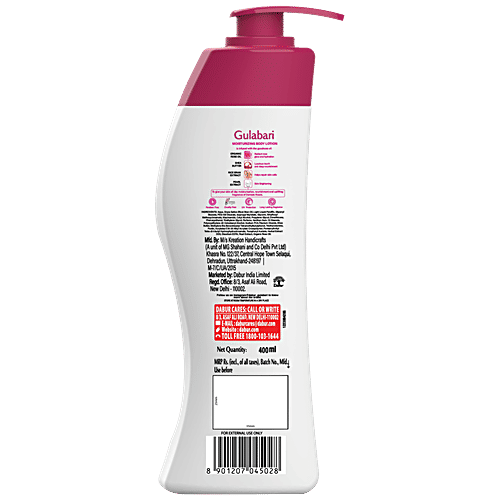 Dabur Gulabari Moisturising Body Lotion - Rose Glow, Non-Greasy, For Dull & Dry Skin, 400 ml