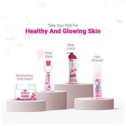Dabur Gulabari Moisturising Body Lotion - Rose Glow, Non-Greasy, For Dull & Dry Skin, 400 ml