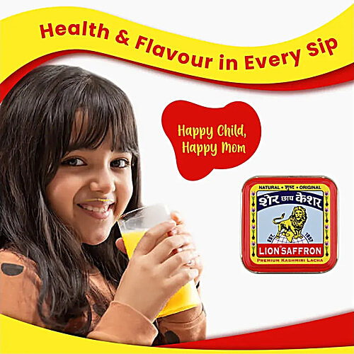 Lion Saffron Pure Kashmiri Lacha Kesar Certified Grade A+ - Improves Health, 1 g  