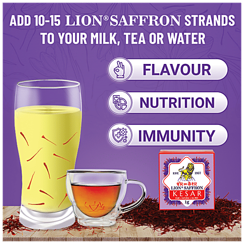 Buy LION SAFFRON Kesar Pure, Natural, Used For Cooking Biryani