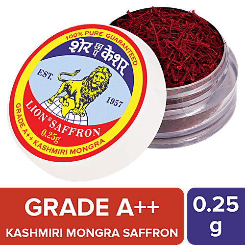 Buy LION SAFFRON Kashmiri Mongra Kesar Grade A++ Used For Cooking