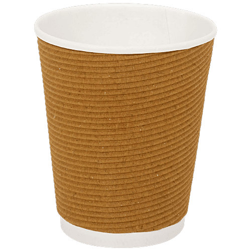 Buy SE7EN Rippled Paper Cup Round, Disposable, For Hot & Cold Drinks