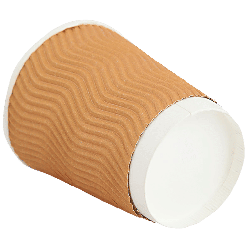 Buy SE7EN Rippled Paper Cup Round, Disposable, For Hot & Cold Drinks