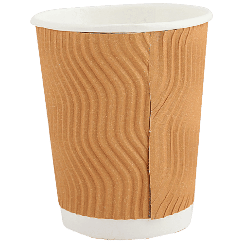 Buy SE7EN Rippled Paper Cup Round, Disposable, For Hot & Cold Drinks