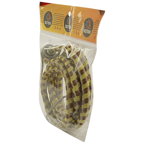 Se7en Rope Elastic - Strong, Durable, Luggage Tying Rope With Hooks, Multicolour, 1 pc Secure Luggage
Durable Rope