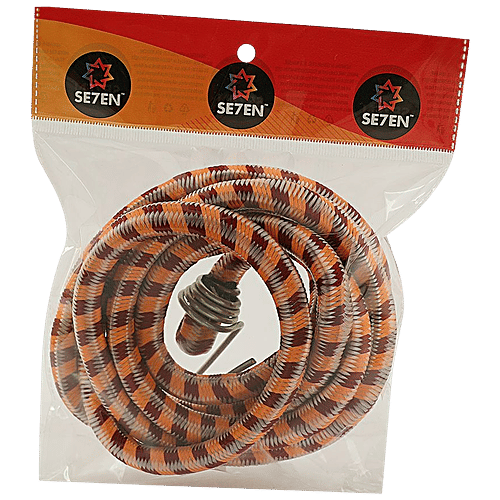 Se7en Rope Elastic - Strong, Durable, Luggage Tying Rope With Hooks, Multicolour, 1 pc Secure Luggage
Durable Rope