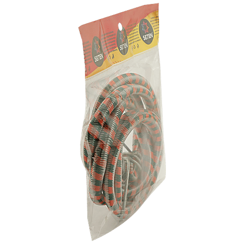 Se7en Rope Elastic - Strong, Durable, Luggage Tying Rope With Hooks, Multicolour, 1 pc Secure Luggage
Durable Rope