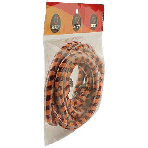 Se7en Rope Elastic - Strong, Durable, Luggage Tying Rope With Hooks, Multicolour, 1 pc Secure Luggage
Durable Rope