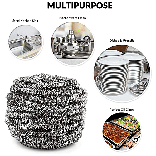 Se7en Steel Scrub - Removes Tough Stains, For Home, Kitchen, 1 pc