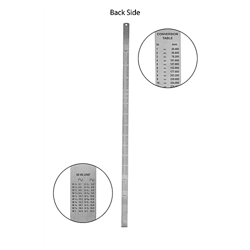 Se7en Double Sided Steel Ruler/Scale - 30 cm, 1 pc  Flexible, Durable
 Accurate Measurements
