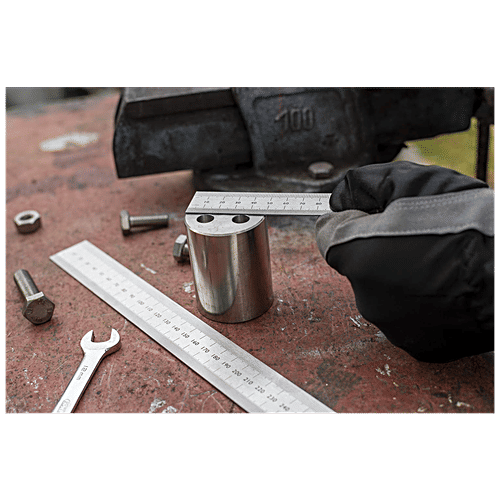 Se7en Double Sided Steel Ruler/Scale - 30 cm, 1 pc  Flexible, Durable
 Accurate Measurements