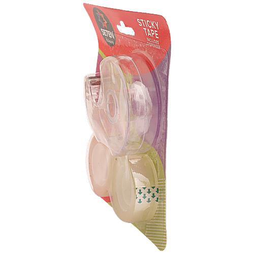 Se7en Sticky Tape With Dispenser - Easy Application, Transparent, 3 pcs  Easy Application
 Transparent
 Includes Dispenser