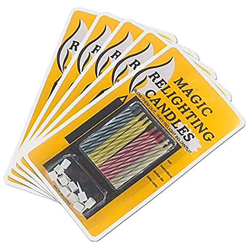 Se7en Magic Relighting Candle - For Cake Decoration, Birthday Parties, Anniversaries, 10 pcs  