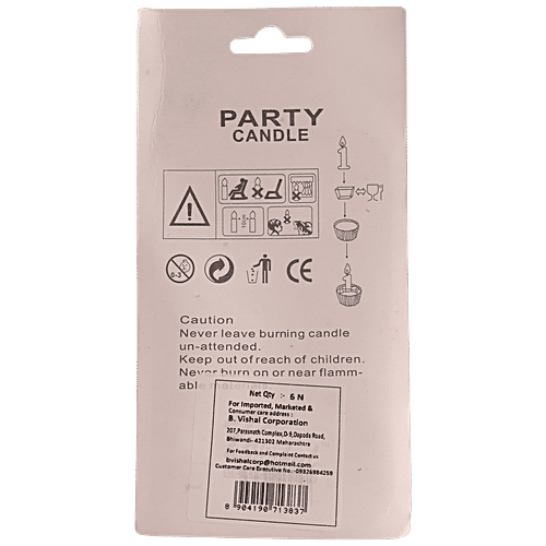 Se7en Heart Fancy Candle - For Cake Decoration, Birthday Parties, Weddings, Anniversaries, 6 pcs  