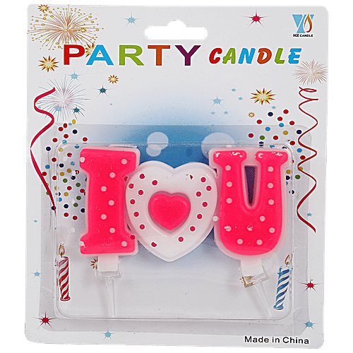 Buy SE7EN I Love U Candle For Cake Decoration, Anniversaries