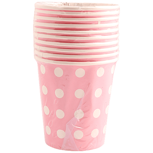 Buy SE7EN Polka Dot Paper Glass For Birthday Parties, Weddings, Light