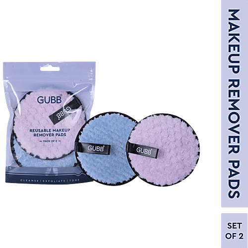 Buy Gubb Reusable Makeup Remover Pad Set Multipurpose Face Cleansing Puff, Pink & Beige Online