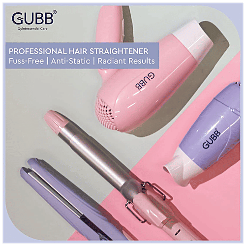 Gubb Hair Straightener With Wide Ceramic Coated Plates - For Frizz Free Look, GB-557, 333 g  