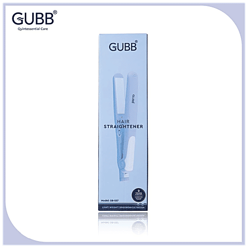 Gubb Hair Straightener With Wide Ceramic Coated Plates - For Frizz Free Look, GB-557, 333 g  