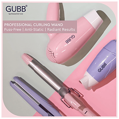 Gubb Hair Curler With Ceramic Coated Tong - For Long Lasting Look, GB-005, Pink, 368 g  