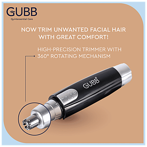 Buy Gubb Cordless Nose & Ear Hair Trimmer Stainless Steel Blades, GB