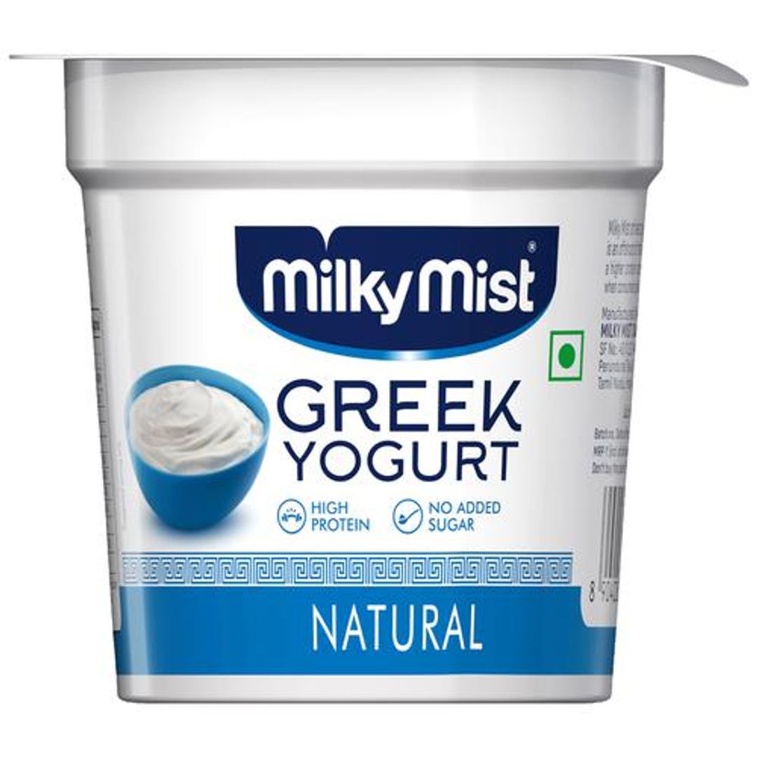 Milky Mist Greek Yogurt - Natural, High Protein, No Added Sugar, 100 g 
