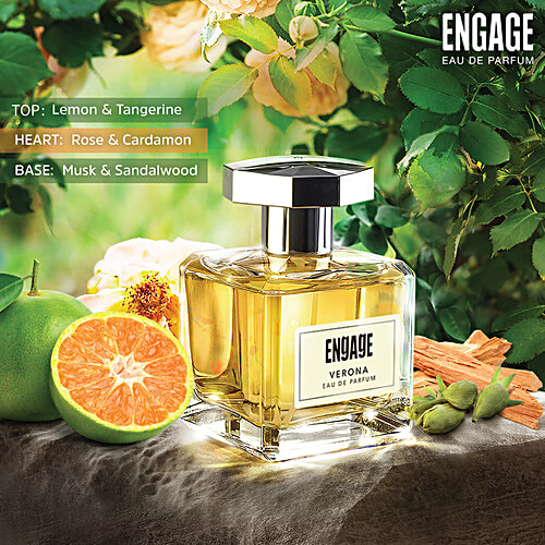 Engage Verona Eau De Parfum - For Women, 100 ml (Get Tester Free) Citrus & Fruity Fragrance Scent