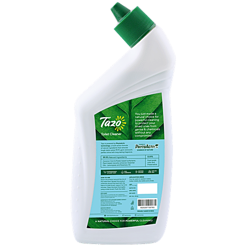 Tazo Chemical Free Toilet Cleaner with Lemongrass Oil, 475 ml  Eliminates Odour & 99.9% Germs, Zero Toxic Fumes, Perfect Shine