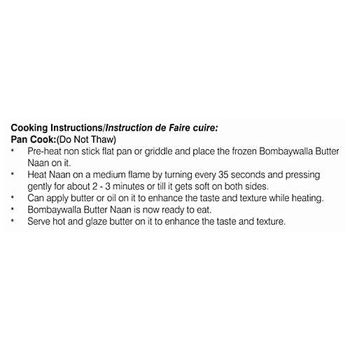 Bombaywalla Foods Butter Naan - Natural, No Added Preservatives, 400 g (5 pcs) 