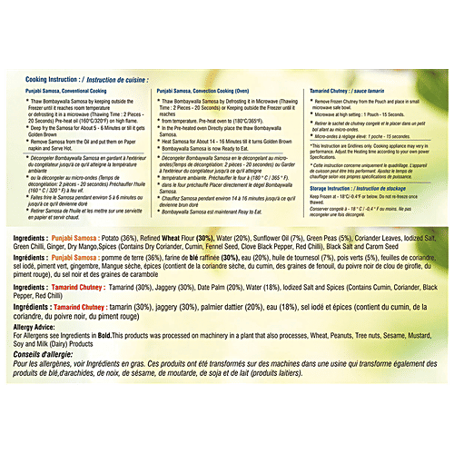 Bombaywalla Foods Mini Punjabi Samosa - No Onion Or Garlic, No Added Preservatives, 500 g (Get Free Tamarino Chutney Inside) 