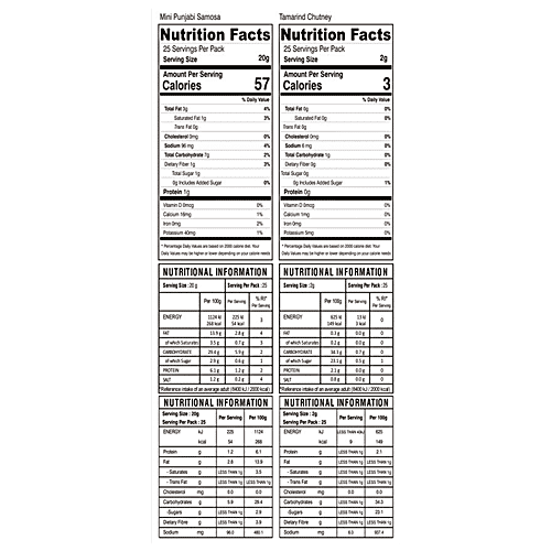 Bombaywalla Foods Mini Punjabi Samosa - No Onion Or Garlic, No Added Preservatives, 500 g (Get Free Tamarino Chutney Inside) 
